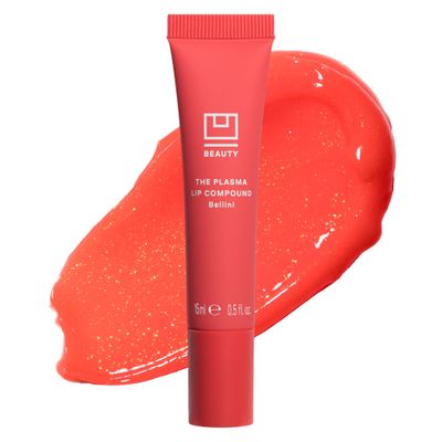 U Beauty The PLASMA Tinted Lip Compound Anti-Wrinkle &amp; Anti-Aging Treatment - Shimmery Plumping Lip Gloss with Hyaluronic Acid, Shea Butter, Salicylic Acid &amp; Peptides to Deeply Hydrate,Bellini - 15 mL