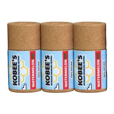 3 pack - Kobeesco Lip Balm, Lip Moisturizer, Lip Cure, Lip Balm, Chapstick (Watermelon)