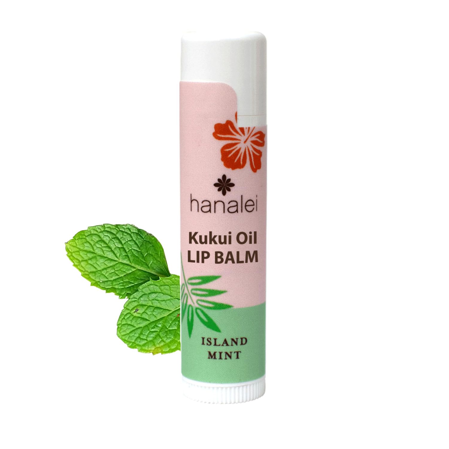 Hanalei Mint Lip Balm &amp; Moisturizer - Natural Kukui Oil &amp; Beeswax for Hydrated, Soothed, Soft Lips - Heals Dry, Chapped, Cracked Skin - Long-Lasting Travel-Friendly Lip Care - Island Mint Flavor