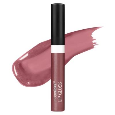 wet n wild MegaSlicks Lip Gloss, Ultra-Glossy, Vitamin-E Enriched, Ultra-Gloss High Shine Moisturizing, Cruelty-Free &amp; Vegan - Rasp-berry Voice