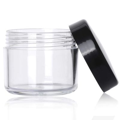 100 Pcs 20g Plastic Sample Cosmetic Containers with Lids and 10 Pcs Mini Makeup SpatulaRefillable Cosmetic Jars Lip Scrub Containers for Skincare - Black