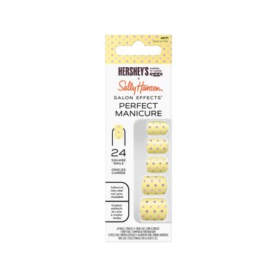 Sally Hansen Salon Effects Perfect Manicure X Hershey&#39;s Cookies &#39;n&#39; Creme Eggs, Spot On Chic, Press On Nails, Easy to Apply, Nail Glue &amp; Adhesive Tabs Included