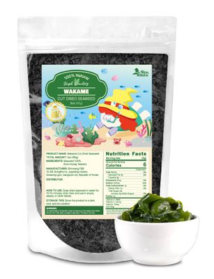 NICE WITCH&#39;S Korean 100 Pure Dried Cut Seaweed 85 g / 3 oz - Baby Seaweed Flakes, Wakame, Miyeok,