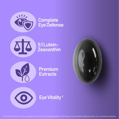 NANOWELL EyeCare Anthocyanins 100 - Eye Health Supplement with Bilberry, Zeaxanthin, Lutein, Anthocyanins, Vitamin A, E, Selenium & Copper - 60 Softgels, 60 Day Supply