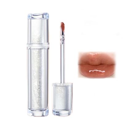 HACHIAC Ice Watery Lip Gloss, Lip Gloss Clear, Jelly Moisturizing Light Nonstick Tinted, Long-Lasting Radiant (06)
