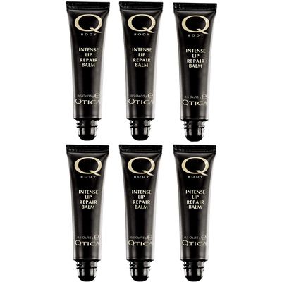 Qtica Intense Lip Repair Balm - Set of 6 by QTICA Beeswax Smooth Creamy Texture Restorative Lip Gel for Dry, Chapped Lips Instant Hydration, Softness