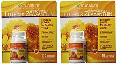 Trunature Vision Complex Lutein and Zeaxanthin Supplement, 140 Count (2 Packs)