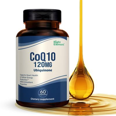RIGHT ELEMENT - CoQ10 120Mg Ubiquinone | Supports Cellular Energy and antioxidant Activity for Overall Wellness. (1-Pack)