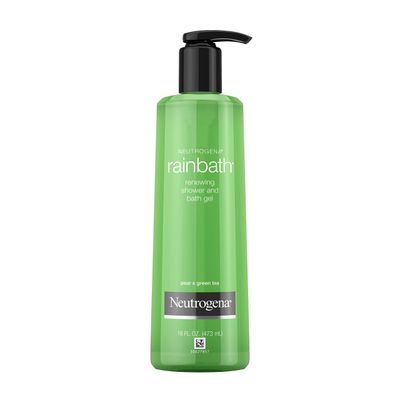 Neutrogena Rainbath Renewing Shower And Bath Gel, Moisturizing Body Wash and Shaving Gel with Clean Rinsing Lather, Pear &amp; Green Tea Scent, 16 fl. oz