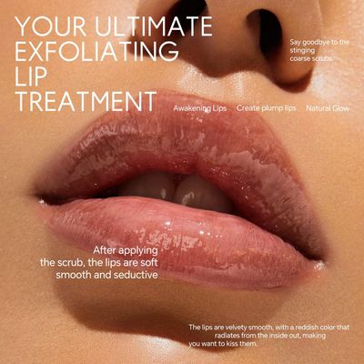 SWETIYOU Nourishing Lip Scrub, Lip Scrub Exfoliator Gentle Exfoliation Lip Care Products for Chapped Dry and Flaky Lips Treatment