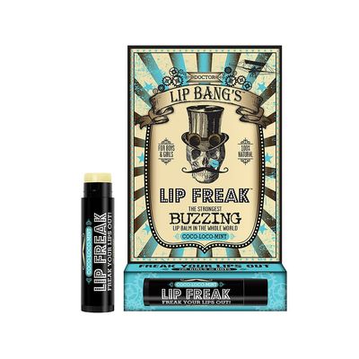 Doctor Lip Bang&#39;s BUZZING Lip Balm | Lip Freak | 100 All Natural | Cruelty Free | Flavoured Lip Freak (Coco-Loco Mint)
