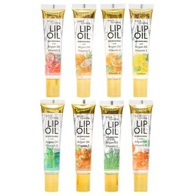 HerMINE Hydrating Lip Oil with Argan oil &amp; Vitamin E Clear Long Lasting Nourishing Lip Oils Moisturizing Gel Multi-Packs Softening Clear Oil