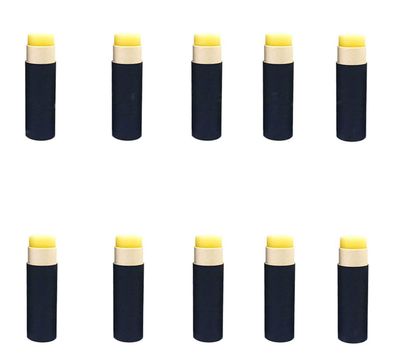 Healthcom 10 Pack 15ml Paperboard Lip Balm Tubes Kraft Paper Lipstick Tube Cardboard 0.5 Oz Empty Deodorant Container Solid Perfume Tube Cosmetic Box for DIY Chapstick Deodorant Crayon(Black)