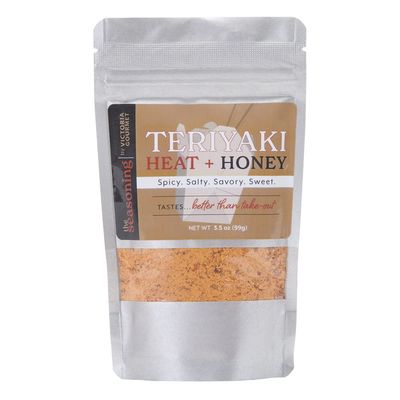 Victoria Taylor&#39;s Teriyaki Heat Honey: Bold Far East Flavors in a 3.5 oz Pouch - Sweet and Spicy Teriyaki Seasoning
