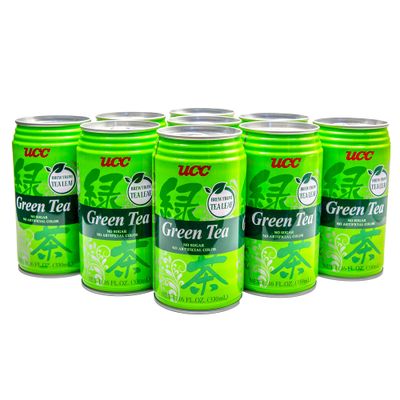UCC Japanese Green Tea Drink, 11.1-Ounce Cans, Pack of 24, No Sugar, No Artificial Flavors or Coloring, Refreshing Canned Beverage, Authentic Taste, Perfect Healthy Drink
