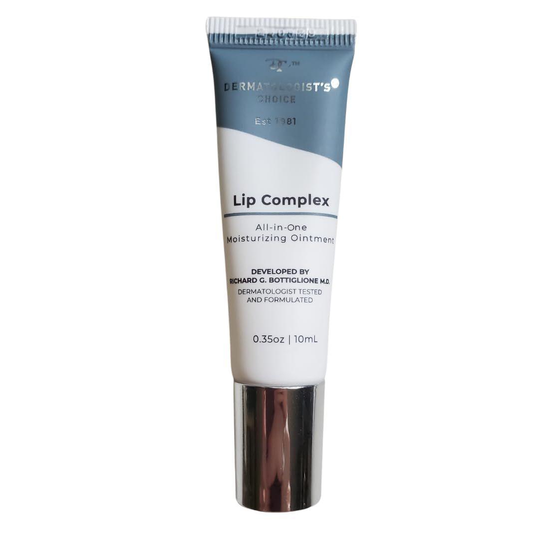 Dermatologist&#39;s Choice Lip Complex All-in-One Moisturizing Ointment for Dry, Aging Lips With Castor Oil, Vitamin E, and Evening Primrose Oil to Nourish and Protect Cracked Lips