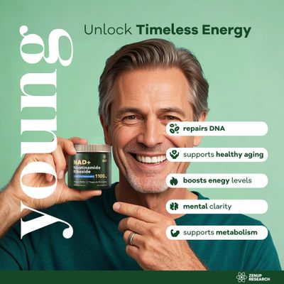 NAD Supplement Research | 1100mg Liposomal Nicotinamide Riboside with Resveratrol &amp; Quercetin | NMN Supplement Alternative for Anti-Aging, Cellular Energy, Mental Focus | 120 Caps