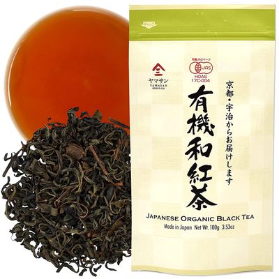 Japanese Organic Black Tea Loose Leaf, 100 made in Japan, 100g tea leavesYAMASAN