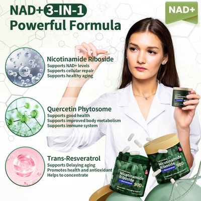 Yolopim NAD Supplements for Women and Men, Liposomal Nicotinamide Riboside 900mg, NAD Resveratrol Supplement, Quercetin, High Purity NAD Supplement for Anti-Aging, Energy-80 Capsules