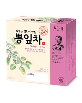 Ssanggye Wild Mulberry Leaves Tea 1.0g X 40 Tea Bags, Premium Korean Herbal Tea Hot Cold Caffeine-free Herb Savory 4 Seasons Great Daily Drink Made in Korea