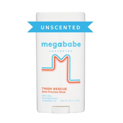 Megababe Thigh Rescue Anti-Chafe Stick | Prevents Skin Chafe &amp; Irritation | Thighs, arms, bra-lines &amp; more | 2.12oz - Unscented Summer Vacation Essentials