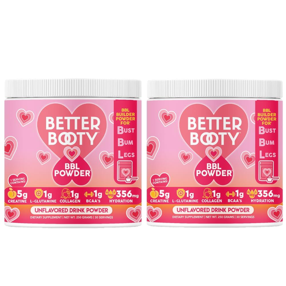 Creatine Monohydrate Powder for Women, Complex w. 5G Creatina per Serving Glutamine, Collagen, BCAAs &amp; Hydration Blend Energy, Muscle Glute Builder, Unflavored 2-Pack (60 Servings)