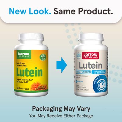 Jarrow Formulas Lutein 20 mg With Zeaxanthin, Dietary Supplement for Visual Function and Macular Health Support, 120 Softgels, 120 Day Supply
