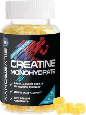 Creatine Monohydrate Gummies 2000mg for Men &amp; Women, Sugar Free Chewables Creatine Monohydrate Pre-Workout Supplement Supports Muscle Recovery, Performance, Energy &amp; Strength - 60 Lemon Gummies