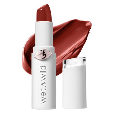 wet n wild Mega Last High-Shine Lipstick Lip Color, Infused with Seed Oils For a Nourishing High-Shine, Buildable &amp; Blendable Creamy Color, Cruelty-Free &amp; Vegan - Crimson Crime