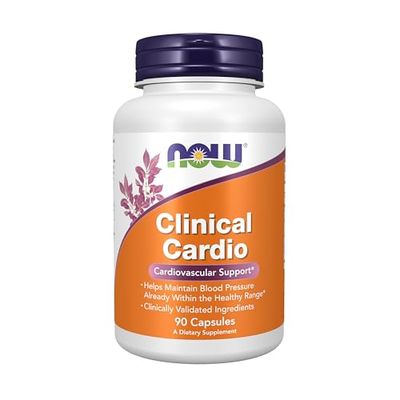 NOW Foods Supplements, Clinical Cardio, Cardiovascular Support, Helps Maintain Blood Pressure Already Within the Healthy Range, Clinically Validated Ingredients, 90 Veg Capsules