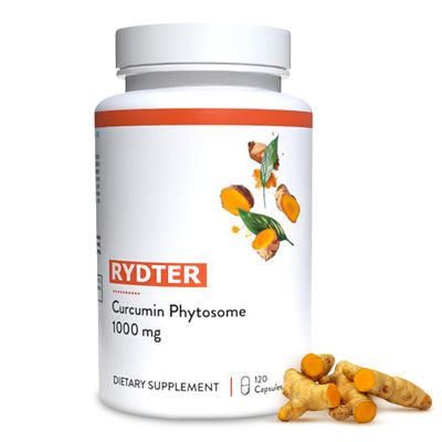 RYDTER Curcumin Phytosome 1000mg Supplement, Turmeric Curcumin Supplement with 95 Curcuminoids, Knee, Bone, Joint Support Supplement with Advanced Absorption (120 Capsules)