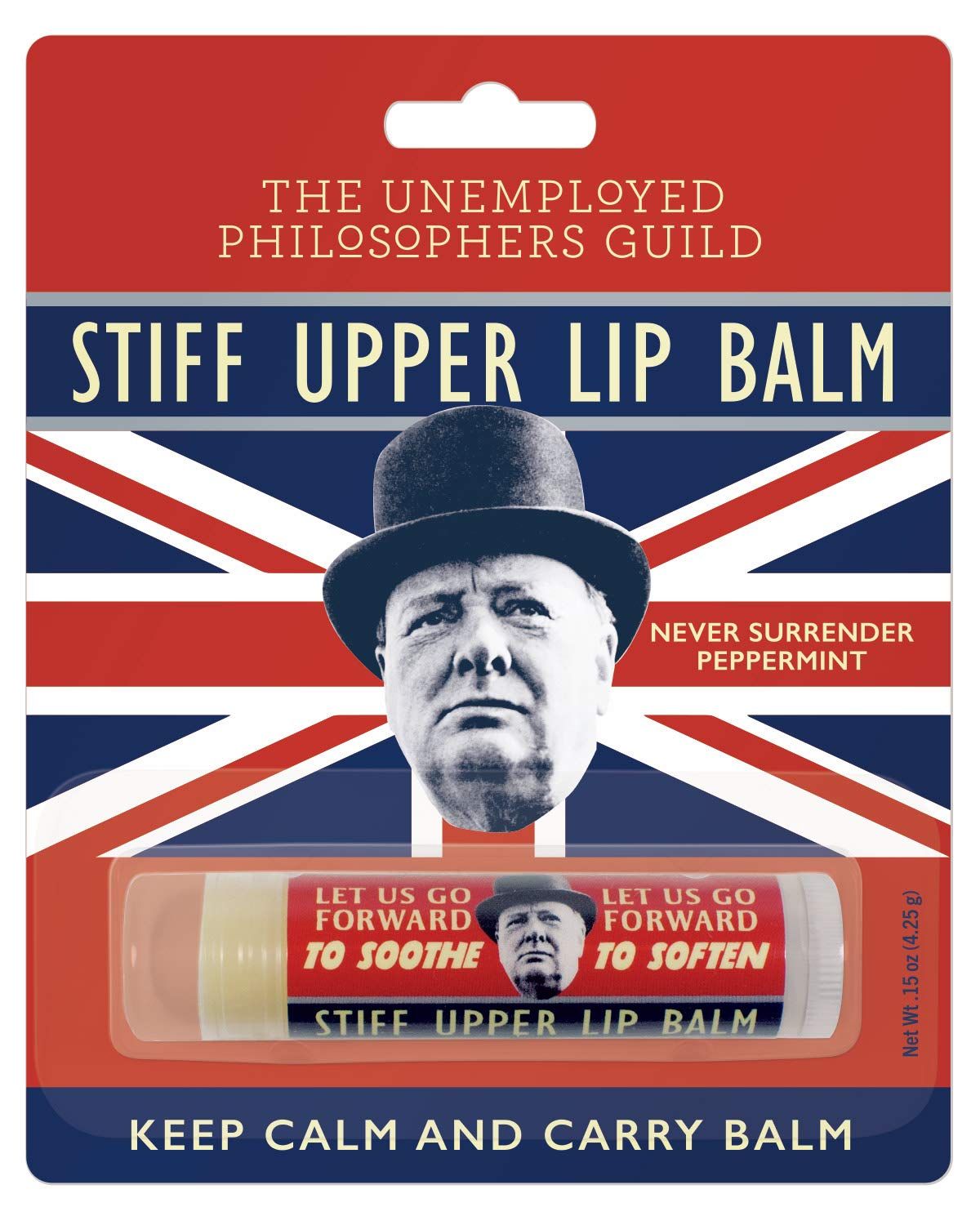 Winston Churchill Stiff Upper Lip Balm, Peppermint Flavored - Cruelty-Free and Made in the USA from Natural and Imported Ingredients