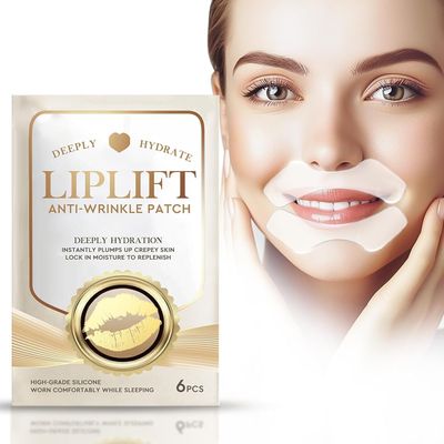 YuanKanJu Anti Wrinkle Patches for Lip, Smooth Fine Lines &amp; Wrinkles, Silicone Wrinkle Patches with Hydrolyzed Collagen with Aloe,Vitamin E - Overnight Lift Lines Treatment, Gold