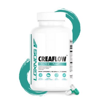 LGXNDS Creaflow Creatine Pump Capsules - Stim Free Formula, Advanced Creatine Supplement for Muscle Growth, Strength &amp; Performance - 180 Capsules, 30 Servings