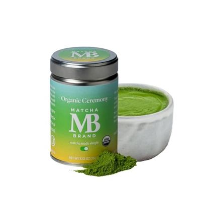 Matcha Brand Ceremonial Grade Organic Matcha Tin - Elevated Premium Authentic Japanese Green Tea Matcha Powder - 100g Tin