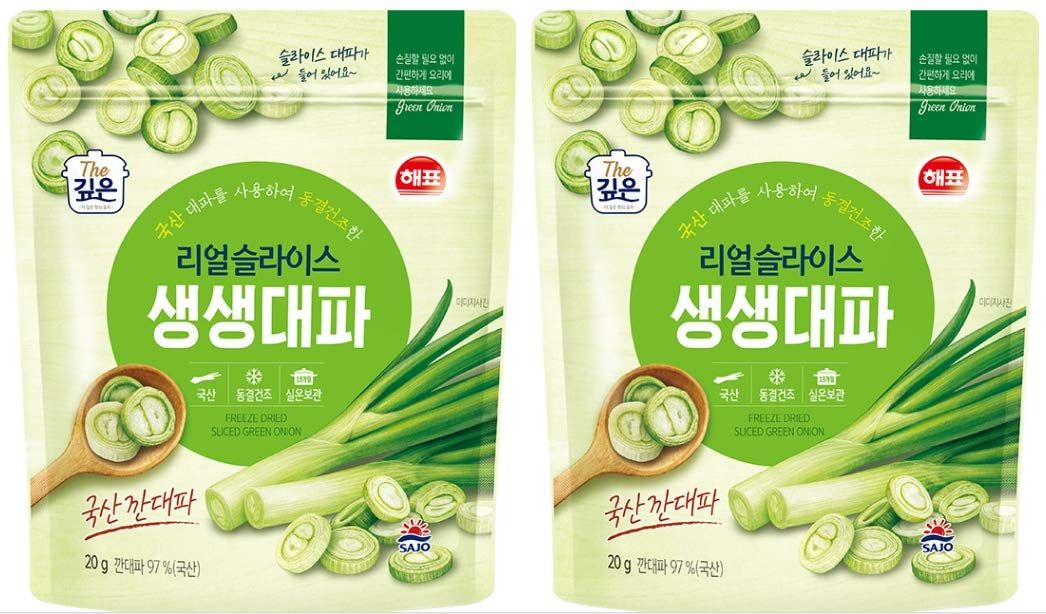 K-Mystery 2 packs of Haepyo Freeze Dried Sliced Green Onion ( ) from Korea 100Percent (Green Onion 0.7oz X 2packs)