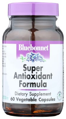 BlueBonnet Super Antioxidant Formula Vegetarian Capsules, 60 Count, White