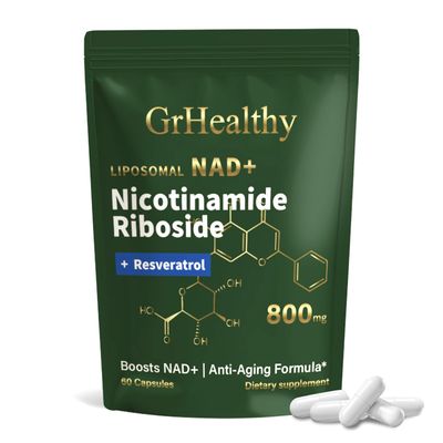 NMNH Supplement Alternative- Liposomal NAD Supplements for Women &amp; Man, High Purity NMN Supplement Alternative for Anti-Aging, Energy, Focus NAD Nicotinamide Riboside Resveratrol 800mg, 60 Capsules