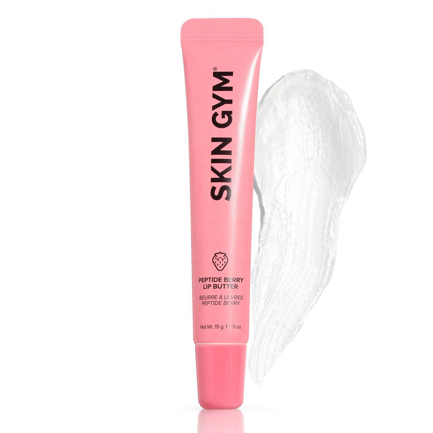 Skin Gym Peptide Berry Lip Butter, Hydrating Lip Balm with Peptides and Natural Oils, 0.5 oz