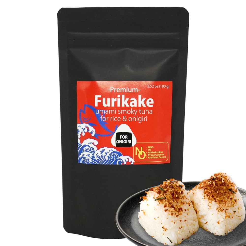 Onigiri Rice Ball Furikake - Japanese Seasoning for Rice, 100g (3.5oz), Bonito &amp; Kombu, No MSG
