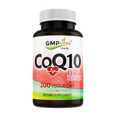GMP Vitas High Potency CoQ10 500mg Veggie CapsuleAntioxidant for Heart Health &amp; Energy Production6 Month Supply, 200 Count