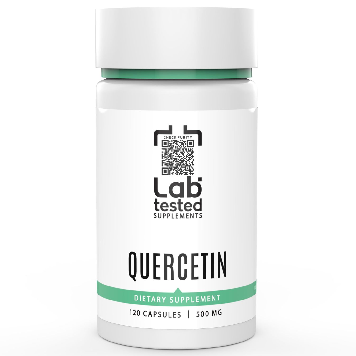 Lab Tested Supplements - Quercetin - 120 500mg Capsules - No Fillers - 3rd Party COA provided with Every lot -Pure Quercetin