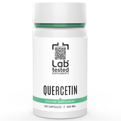 Lab Tested Supplements - Quercetin - 120 500mg Capsules - No Fillers - 3rd Party COA provided with Every lot -Pure Quercetin