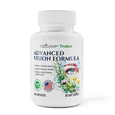 TODICAMP Macular Support Eye Health Vitamins &amp; Vision Supplements Lutein 400mg, Zeaxanthin 10mg, Eyebright Herb, Lycopene Supplement &amp; Bilberry Supplement for Eyes, Eye Vitamins for Seniors &amp; Adults