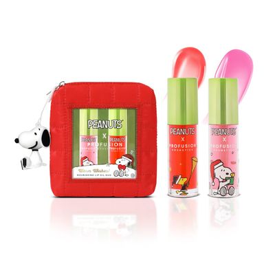 Profusion Cosmetics Peanuts Warm Wishes Nourishing Lip Oil Duo, Lightweight and Buildable Lip Tint for Hydrating Lips, Adding a Touch of Freshness