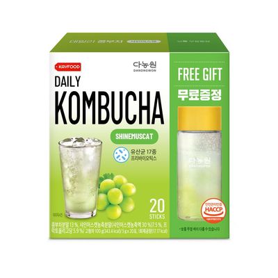 KAYFOOD Garden Daily Shinemuscat Kombucha Tea Powdered Mix, Probiotics &amp; Prebiotics, Zero Sugar, Diet, Healthy Fermented Drinks Korea (20ST)