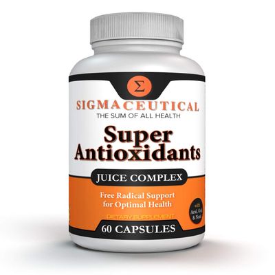 Sigmaceutical Super Antioxidant Supplement - Goji Berry Capsules, Acai Berry Capsules, Mangosteen Capsules, Resveratrol, Pomegranate &amp; Noni Capsules - 60 Capsules