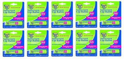 Banana Boat Spf45 Lip Balm Sunscreen 0.15 Ounce (10 Pieces)