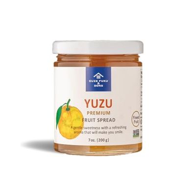 KUZE FUKU &amp; SONS Yuzu Fruit Spread, Premium Japanese Citrus Marmalade, Natural Fruit Jam, No Artificial Additives (7 Oz /207.15 g)
