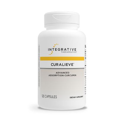 Integrative Therapeutics Curalieve - Dietary Supplement with Bioavailable Curcumin - Supplement to Support Antioxidant Pathways &amp; Joint Function - Vegan &amp; Gluten-Free - 120 Capsules
